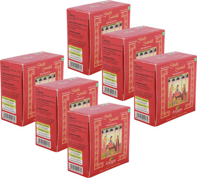 

Anuspa 6 Herbal Shahi Sandal 125g Soaps with Almond Oil(750 g, Pack of 6)