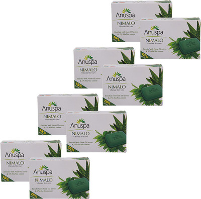 

Anuspa 8 Herbal Nimalo 75 gm Soaps(600 g, Pack of 8)
