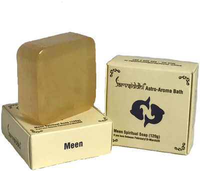 

Sarvsiddhi Meen Astro Aroma Bath Natural Handmade Soap Set Of 3(375 g, Pack of 3)