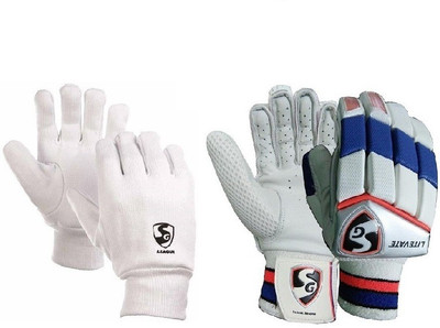 

SG Combo Of Two- One Pair Of 'Litevate' Batting Gloves (Right Handed) And One Pair Of 'League' Inner Gloves (Color On Availability)- Batting Gloves (Youth, Multicolor)