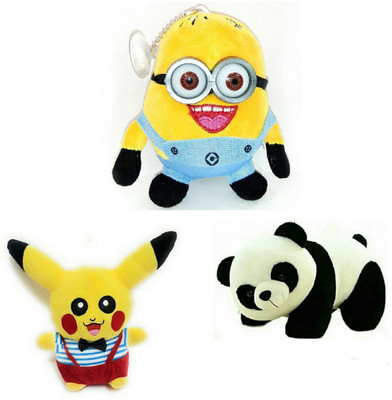 

soniya Enterprises minion-20cm and Pikachu-30cm and panda - 40 cm(Multicolor)