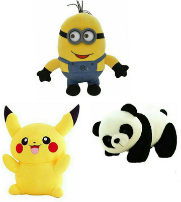 

soniya Enterprises minion-20cm Pikachu-30cm panda - 40 cm(Multicolor)