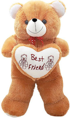 

Fun & Joy Graceful & Good Looking Silk Fur Teddy Bear Being Heart ( Best Friend ) - 70 cm(Brown)