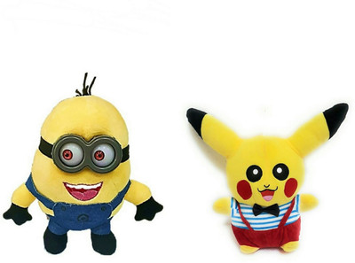 

soniya Enterprises soft toy Pikachu-40cm and Minion - 20 cm(Multicolor)
