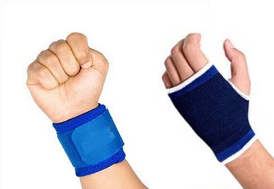 Trendmakerz Fitness Grip GYM Sports Exercise Support Pair of Wrist Palm Support(Blue