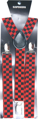 

Homeshopeez Y- Back Suspenders for Men, Boys, Girls, Women(Red, Black)
