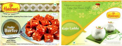 

Haldiram's Dodha Burfi and Kaju Laddu (Combo Pack)(800 g, Box)