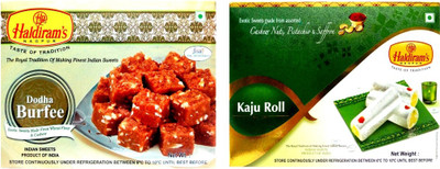 

Haldiram's Dodha Burfi and Kaju Roll (Combo Pack)(800 g, Box)