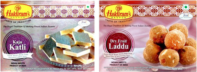 

Haldiram's Kaju Katli and Dry Fruit Laddu (Combo Pack)(800 g, Box)