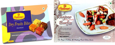 

Haldiram's Dry Fruit Bite and Khajur Dryfruits Burfi (Combo Pack)(650 g, Box)