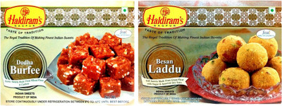 

Haldiram's Dodha Burfi and Besan Laddu (Combo Pack)(800 g, Box)