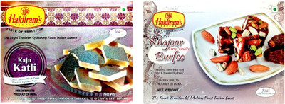 

Haldiram's Kaju Katli and Khajur Dryfruit Burfi (Combo Pack)(800 g, Box)