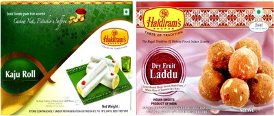 

Haldiram's Kaju roll and Dry Fruit Laddu (Combo Pack)(800 g, Box)