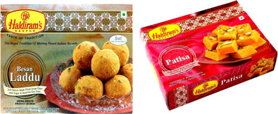 

Haldiram's Besan Laddu and Patish (Combo Pack)(800 g, Box)