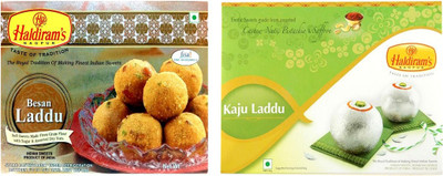 

Haldiram's Besan Laddu and Kaju Laddu (Combo Pack)(800 g, Box)
