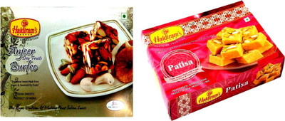 

Haldiram's Anjeer Dry Fruit Burfi and Patisha (Combo Pack)(800 g, Box)