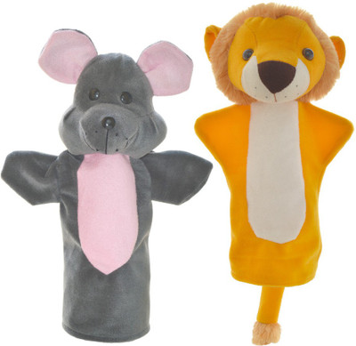 

Cuddly Toys Lion and Mouse Hand Puppets(Pack of 2)