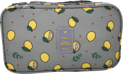 

House of Quirk Cosmetic Pouch(Grey), Grey print