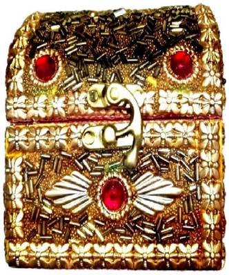 

Reyansh Collection Traditional Jewelry and Vanity Box in Golden Art Box Vanity Box(Golden)