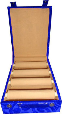 

Aadhya Multipurpose 4 Rod BANGLE STORAGE Vanity Box(Blue)