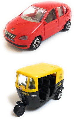 

The Game Begins Combo Toys of Indica Car Toy for kids | Pull back and Go | Openable Doors | Red Color | Set of 2 Toys(Red)