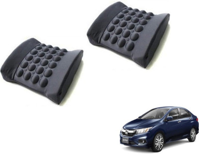 MOCKHE Foam, Cloth, Nylon Seating Pad For  Honda New City(Seat Back Rest Black)