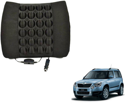 Auto Hub Cushion, Nylon Seating Pad For  Skoda(Back Rest Massager Black)