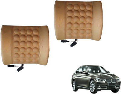 Auto Hub Cushion, Nylon Seating Pad For  BMW 3 Series(Back Rest Massager Beige)