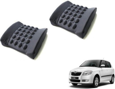 MOCKHE Foam, Cloth, Nylon Seating Pad For  Skoda Fabia(Seat Back Rest Black)