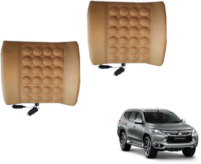 Auto Hub Cushion, Nylon Seating Pad For  Mitsubishi Pajero Sport(Back Rest Massager Beige)