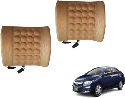Auto Hub Cushion, Nylon Seating Pad For  Honda New City(Back Rest Massager Beige)