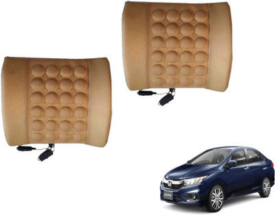 MOCKHE Foam, Cloth, Nylon Seating Pad For  Honda New City(Seat Back Rest Beige)