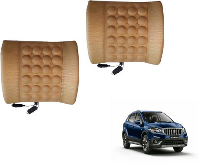 Auto Hub Cushion, Nylon Seating Pad For  Maruti Suzuki S-Cross(Back Rest Massager Beige)