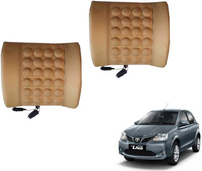 Auto Hub Cushion, Nylon Seating Pad For  Toyota Etios Liva(Back Rest Massager Beige)