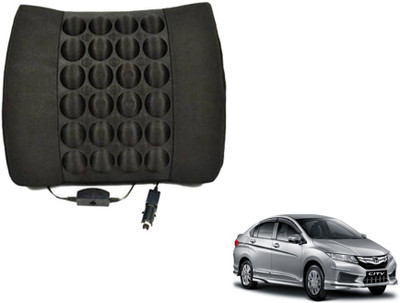 Auto Hub Cushion, Nylon Seating Pad For  Honda New City(Back Rest Massager Black)