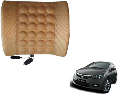Auto Hub Cushion, Nylon Seating Pad For  Honda Civic(Back Rest Massager Beige)