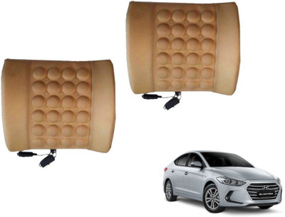 Auto Hub Cushion, Nylon Seating Pad For  Hyundai Elantra(Back Rest Massager Beige)