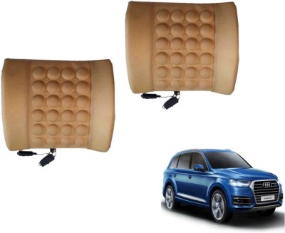 Auto Hub Cushion, Nylon Seating Pad For  Audi Q7(Back Rest Massager Beige)