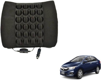 Auto Hub Cushion, Nylon Seating Pad For  Honda New City(Back Rest Massager Black)