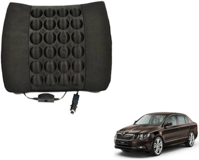 MOCKHE Foam, Cloth, Nylon Seating Pad For  Skoda Superb(Seat Back Rest Black)