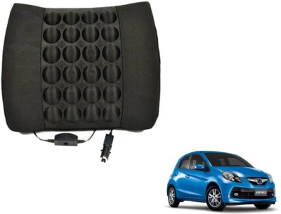 Auto Hub Cushion, Nylon Seating Pad For  Honda Brio(Back Rest Massager Black)