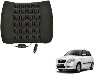 MOCKHE Foam, Cloth, Nylon Seating Pad For  Skoda Fabia(Seat Back Rest Black)