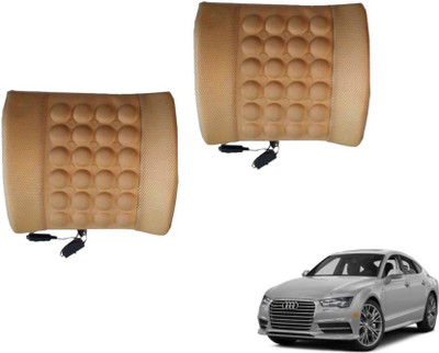 Auto Hub Cushion, Nylon Seating Pad For  Audi A7(Back Rest Massager Beige)
