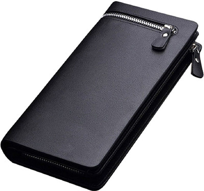 

House of Quirk Men Casual Black Artificial Leather Wallet(12 Card Slots)