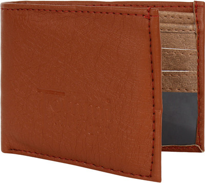 Vocabulary Men Khaki Canvas Wallet(10 Card Slots), Chocolate