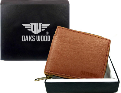 

Oaks Wood Men Tan Artificial Leather Wallet(4 Card Slots)