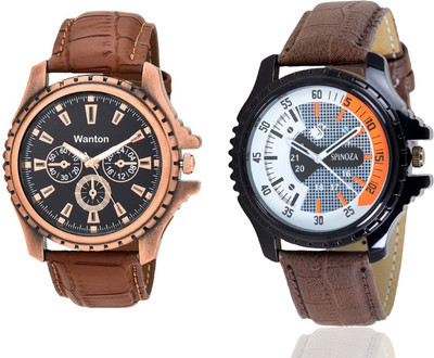 

Wanton 01S03D17 coper chronograph pattern sport watch with brown designer dial combo watch for men and women Watch - For Boys & Girls