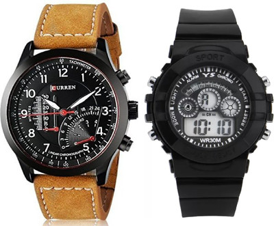 

blutech 2018 New Collection Curren Festive Season Special black sports combo Watch - For Boys
