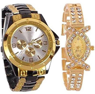 

Miss Perfect BLACK GOLD AKS T 07 ROSRA BLACK GOLD SLIVER DAIL AKS COUPLE WATCH FOR MEN & WOMAN Watch - For Men & Women Watch - For Boys