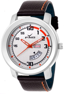 FNB fnb00176 Silver Dial Day and Date funtioning Watch - For Men